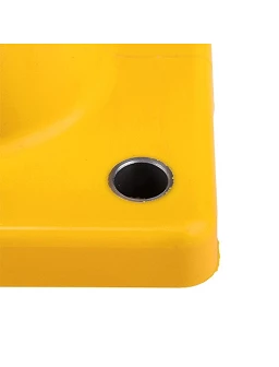 Poteau de protection anti-choc jaune/noir (H 100cm, Ø15,9cm), à cheviller